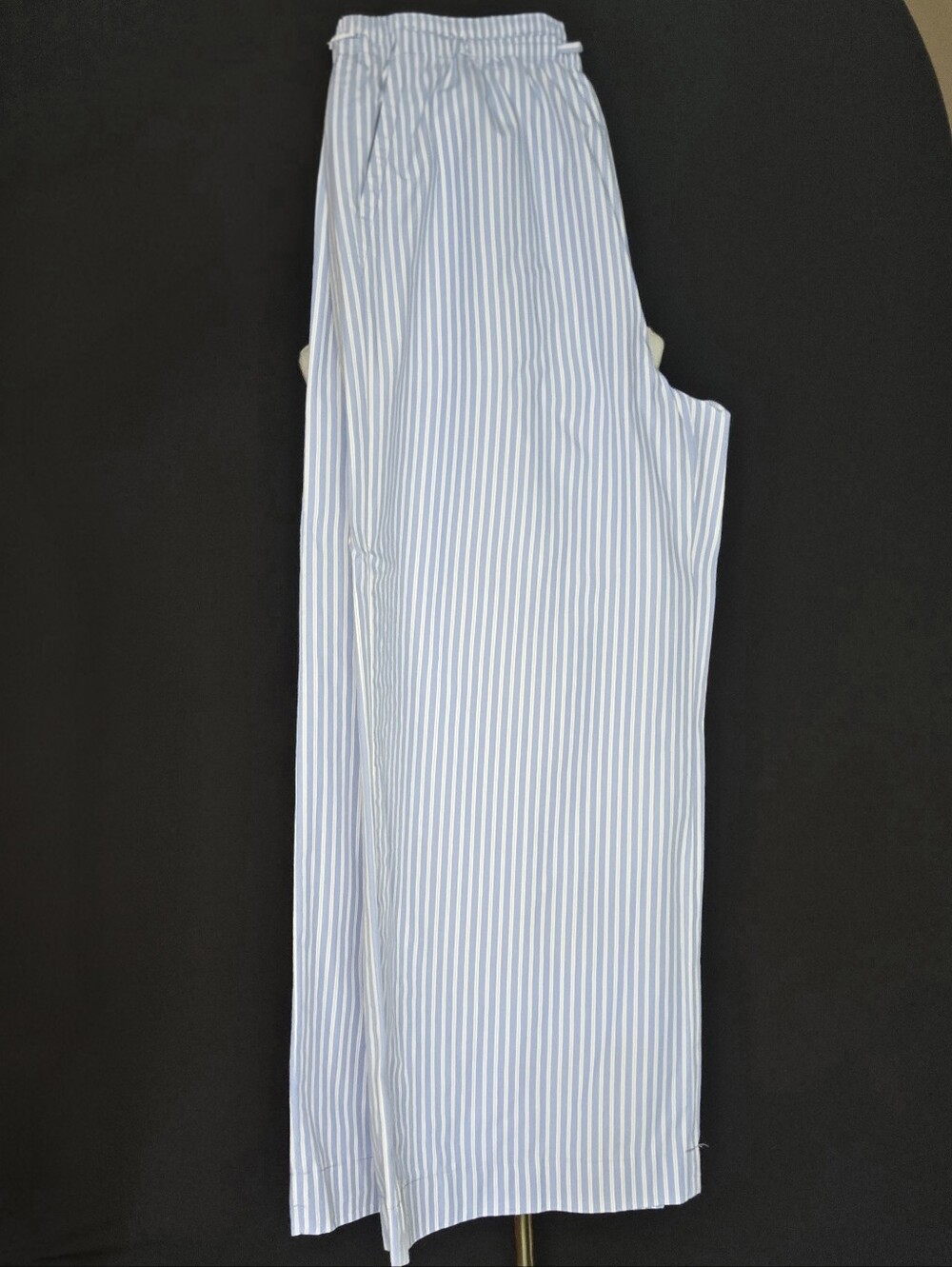Old Navy Light Blue Striped Wide-Leg Pants - Petite